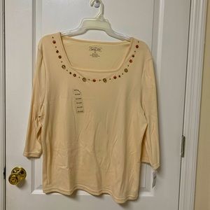 Cream blouse. Size XXL